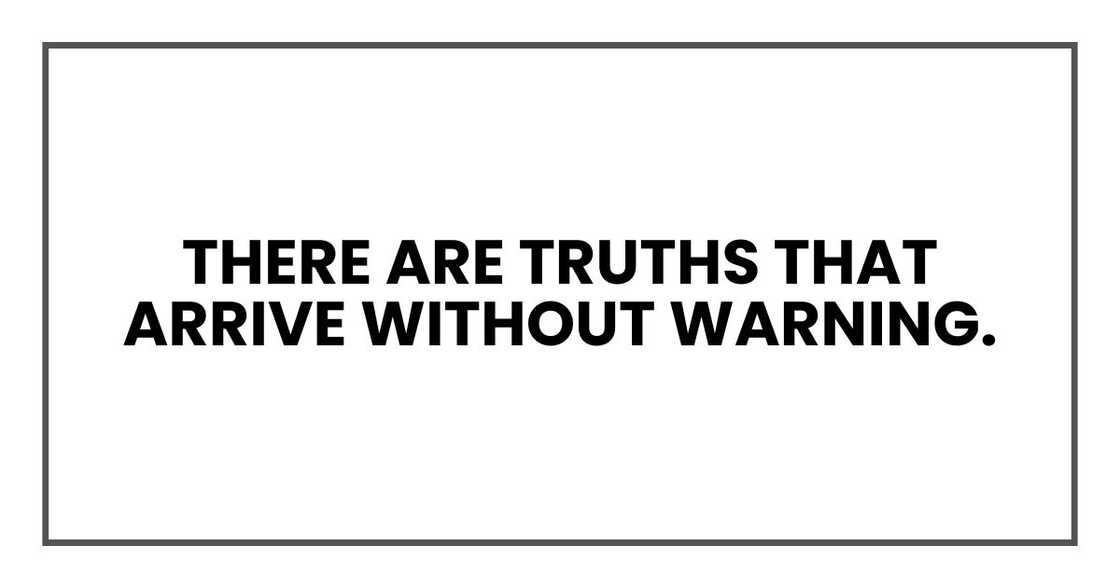 there are truths that arrive without warning.