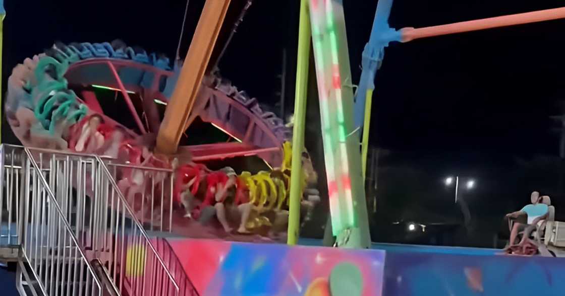 Tuwa nauwi sa sindak nang magkaroon ng "malfunction" ang Frisbee ride sa isang perya sa Bohol Tuwa nauwi sa sindak nang magkaroon ng "malfunction" ang Frisbee ride sa isang perya sa Bohol