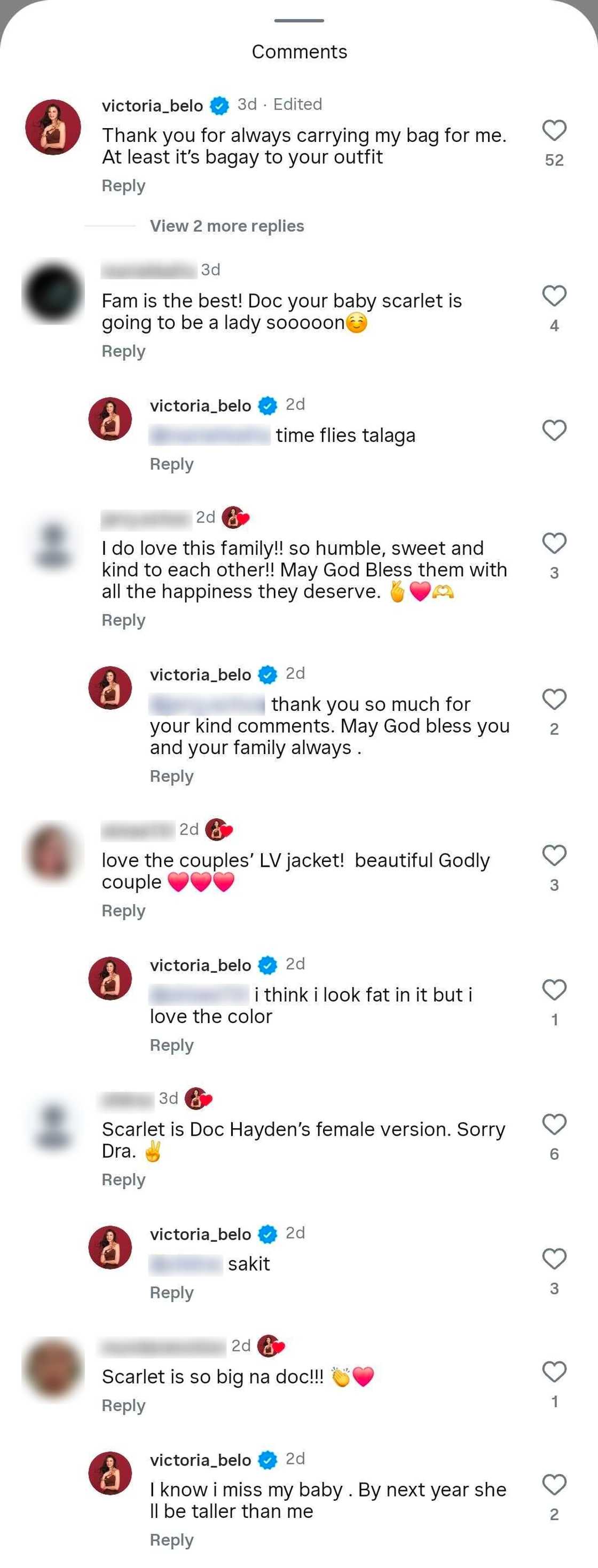 Vicki Belo, napa-reply sa komento tungkol kay Scarlet at Hayden: "Sakit"
