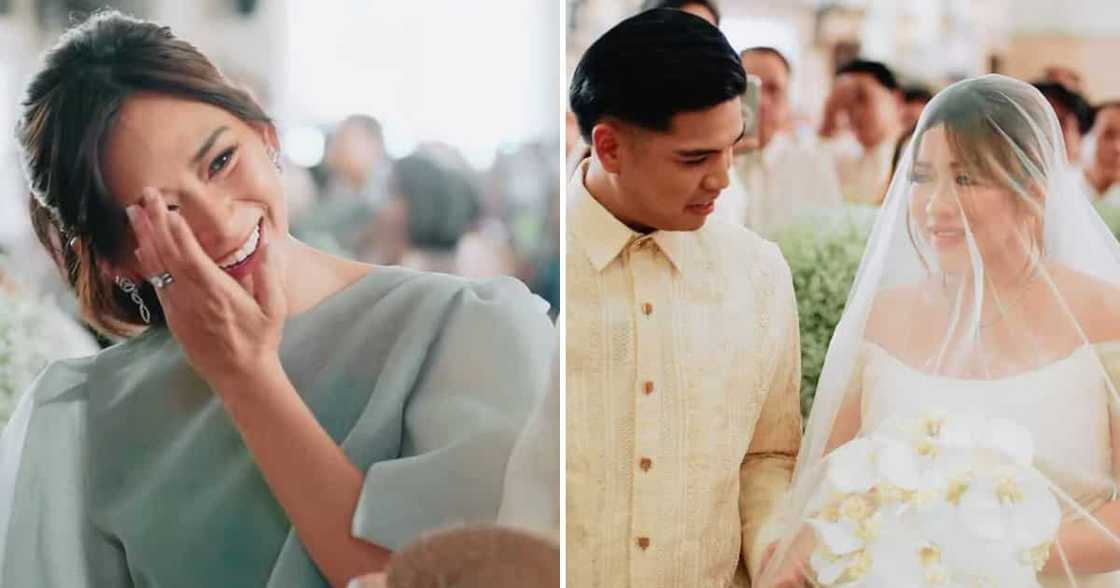 Sarah Geronimo, emosyonal sa wedding nina Angeline Quinto at Nonrev Daquina