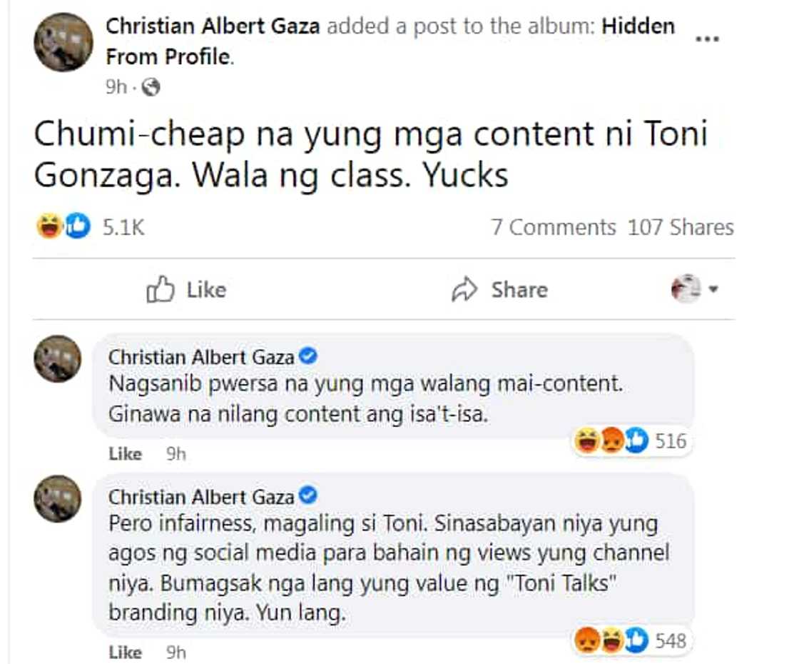 Xian Gaza, pinuna ang ‘Toni Talks’ ni Toni Gonzaga: “Chumi-cheap na” Xian Gaza, pinuna ang ‘Toni Talks’ ni Toni Gonzaga: “Chumi-cheap na”