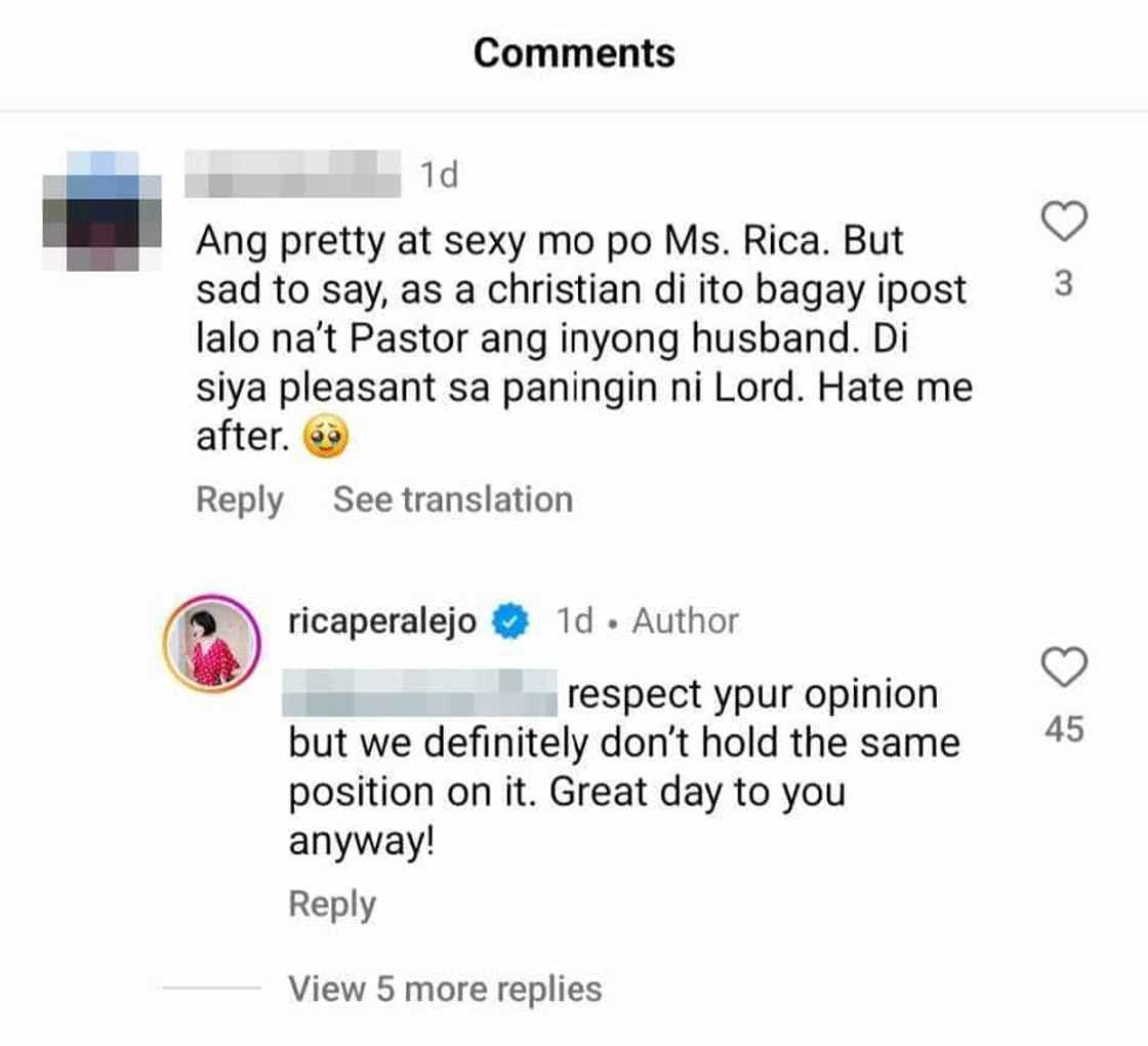 Rica Peralejo, sinagot ang pumuna sa kanyang swimsuit: "Respect your opinion" Rica Peralejo, sinagot ang pumuna sa kanyang swimsuit: "Respect your opinion"