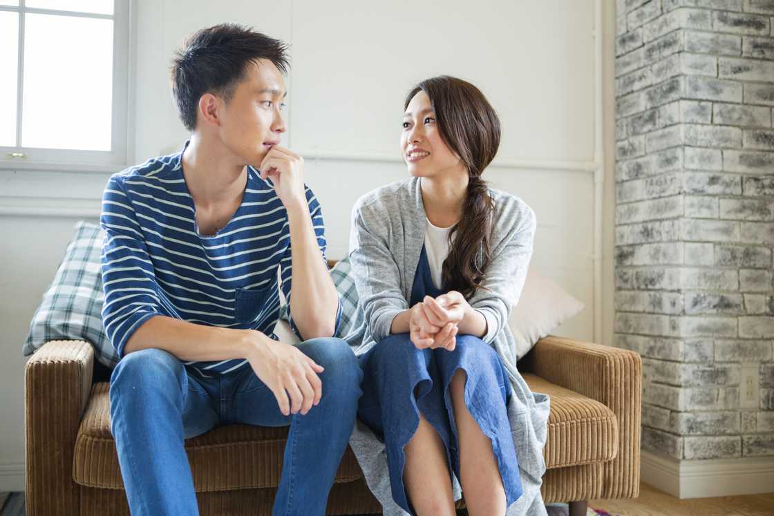 A couple talking A couple talking