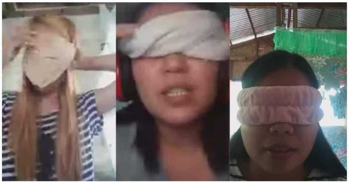 Guro, pinag-blindfold ang kanyang mga estudyante para sa kanilang online recitation Guro, pinag-blindfold ang kanyang mga estudyante para sa kanilang online recitation