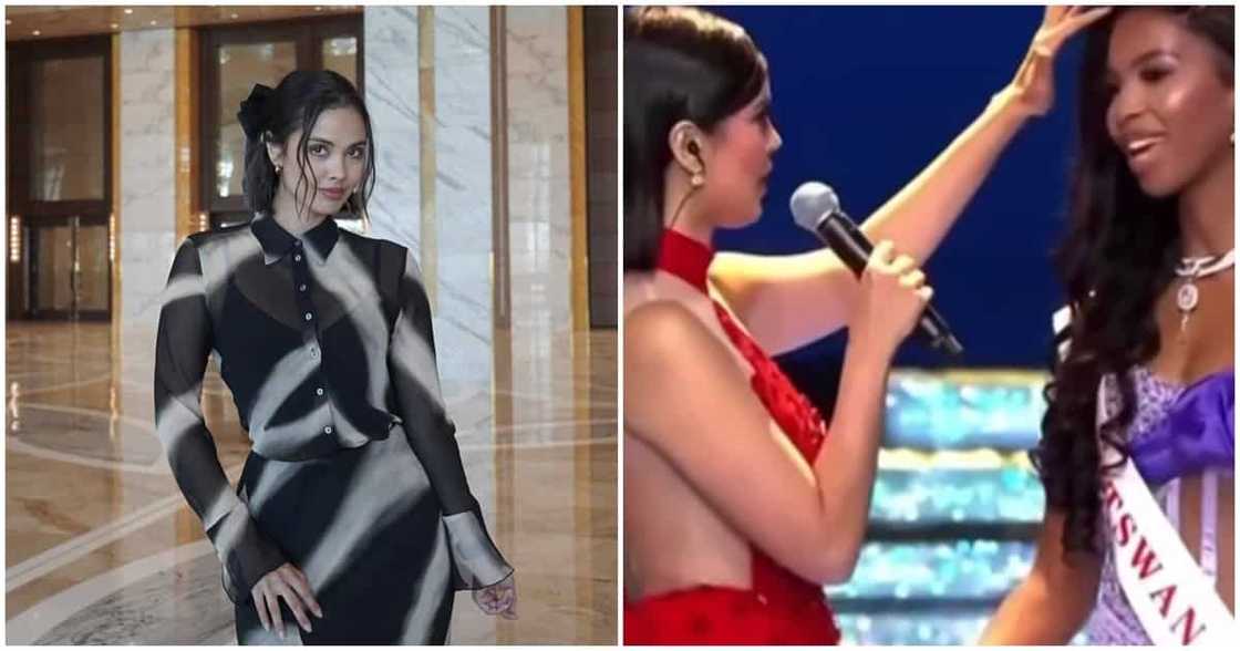 Video of Megan Young fixing Miss Botswana's hair on stage goes viral Video of Megan Young fixing Miss Botswana's hair on stage goes viral