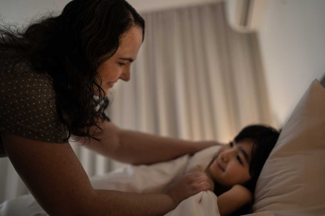 A mother and son A mother and son