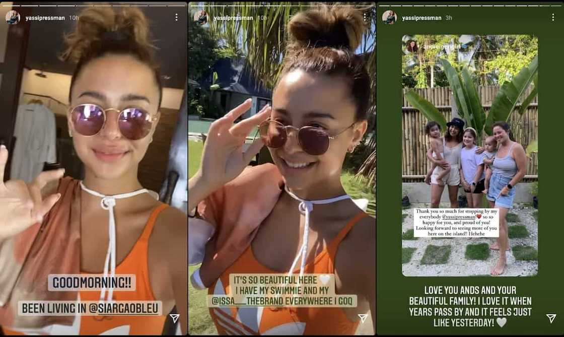 Andi Eigenmann thanks Yassi Pressman for visiting her and the kids in Siargao