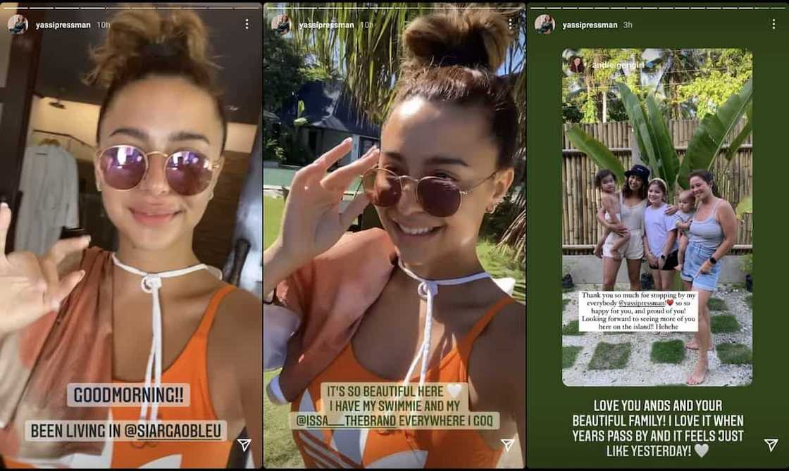 Andi Eigenmann thanks Yassi Pressman for visiting her and the kids in Siargao Andi Eigenmann thanks Yassi Pressman for visiting her and the kids in Siargao