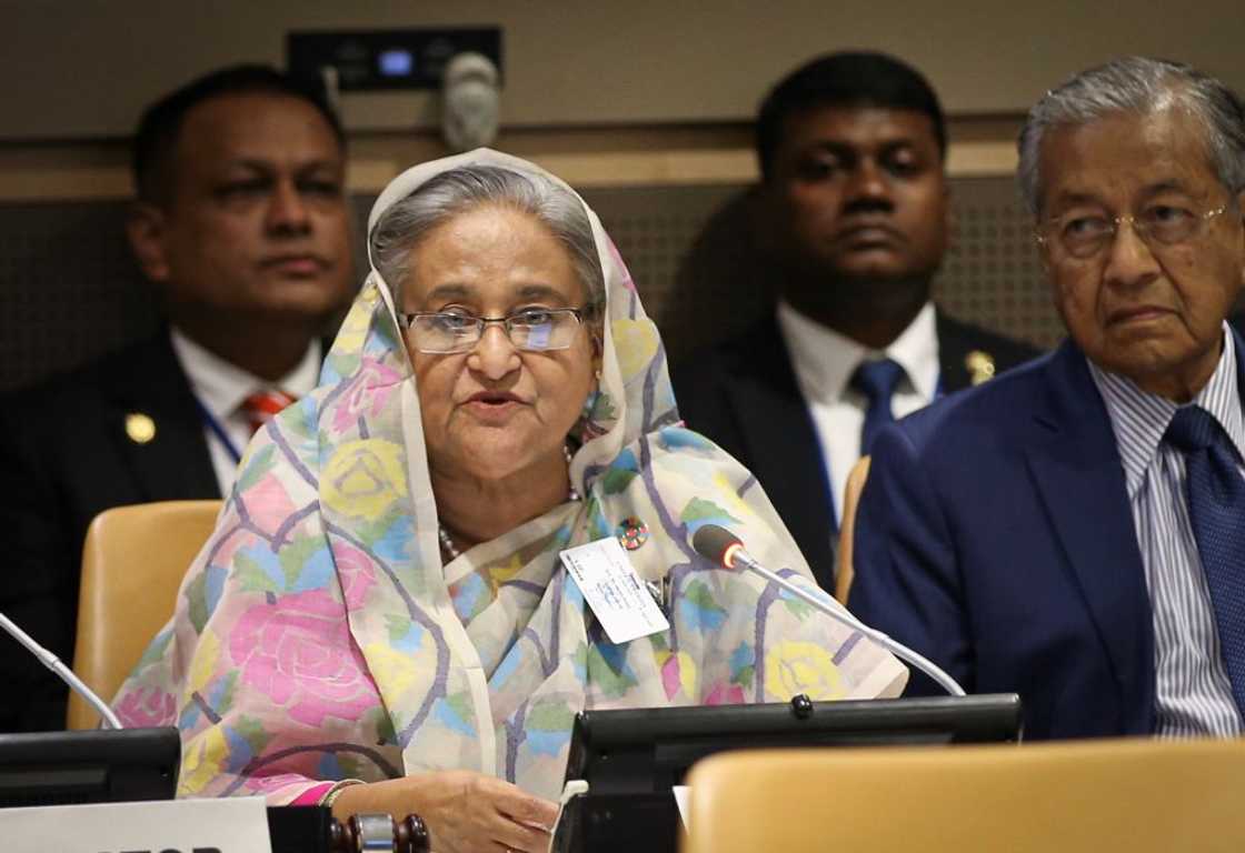 Prime Minister of Bangladesh Sheikh Hasina (L) in New York, United States on September 24, 2019. (Photo by Cem Ozdel/Anadolu Agency via Getty Images) Prime Minister of Bangladesh Sheikh Hasina (L) in New York, United States on September 24, 2019. (Photo by Cem Ozdel/Anadolu Agency via Getty Images)