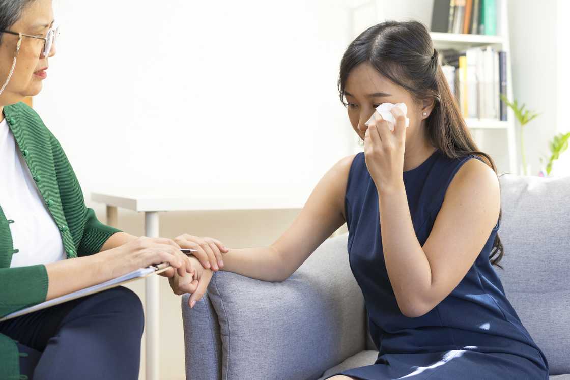 A lady during therapy