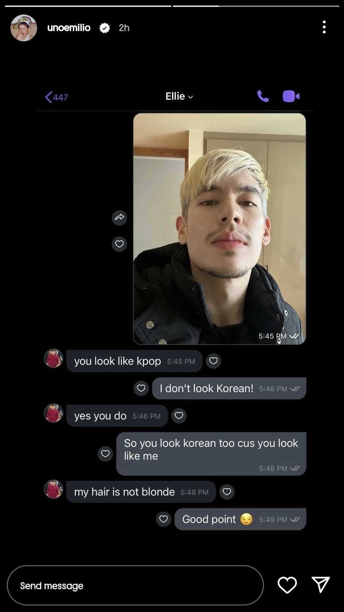 Makulit na convo nina Ellie at Jake Ejercito tungkol sa buhok ng huli, nag-viral Makulit na convo nina Ellie at Jake Ejercito tungkol sa buhok ng huli, nag-viral