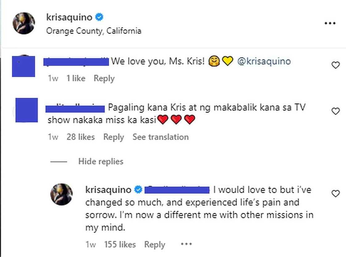 Kris Aquino sa pagbabalik TV: "I’m now a different me with other missions in my mind" Kris Aquino sa pagbabalik TV: "I’m now a different me with other missions in my mind"