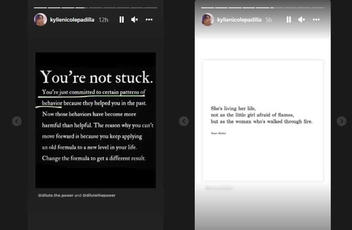 Kylie Padilla posts about “changing the formula” & “walking through fire” Kylie Padilla posts about “changing the formula” & “walking through fire”