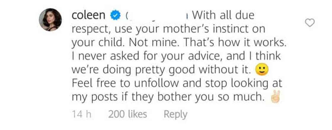 Coleen Garcia, Billy Crawford slam unsolicited advice of netizen on baby care Coleen Garcia, Billy Crawford slam unsolicited advice of netizen on baby care