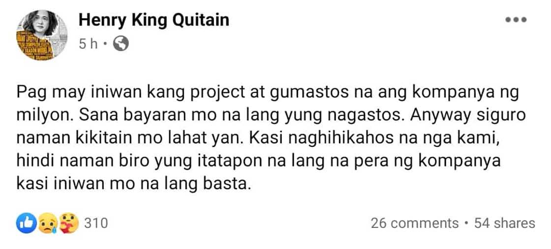 ABS-CBN creatives lambast network transfer; states millions already poured on unfinished project ABS-CBN creatives lambast network transfer; states millions already poured on unfinished project