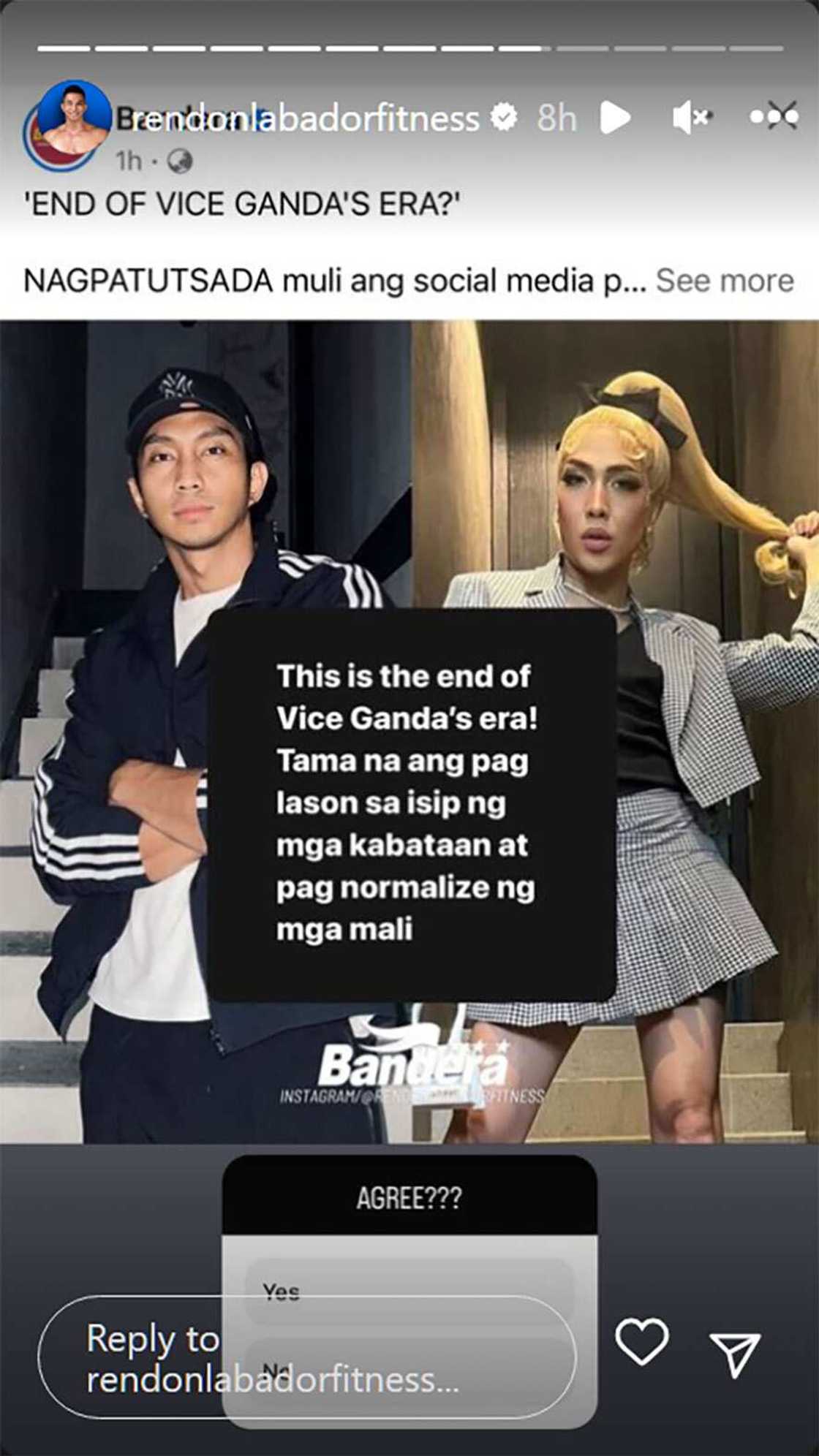 Rendon Labador, muling pinatutsadahan si Vice Ganda: “Tama na ang pag lason sa isip ng mga kabataan” Rendon Labador, muling pinatutsadahan si Vice Ganda: “Tama na ang pag lason sa isip ng mga kabataan”