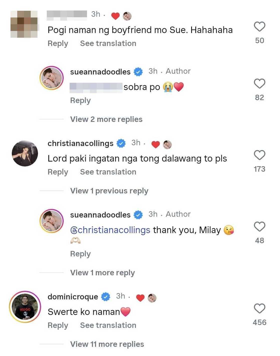 Palitan nina Sue Ramirez at Dominic Roque tungkol sa pagiging maswerte, kinakiligan Palitan nina Sue Ramirez at Dominic Roque tungkol sa pagiging maswerte, kinakiligan