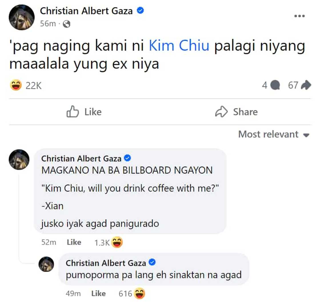 Xian Gaza, may pabirong post ukol sa mangyayari sakaling maging sila ni Kim Chiu Xian Gaza, may pabirong post ukol sa mangyayari sakaling maging sila ni Kim Chiu
