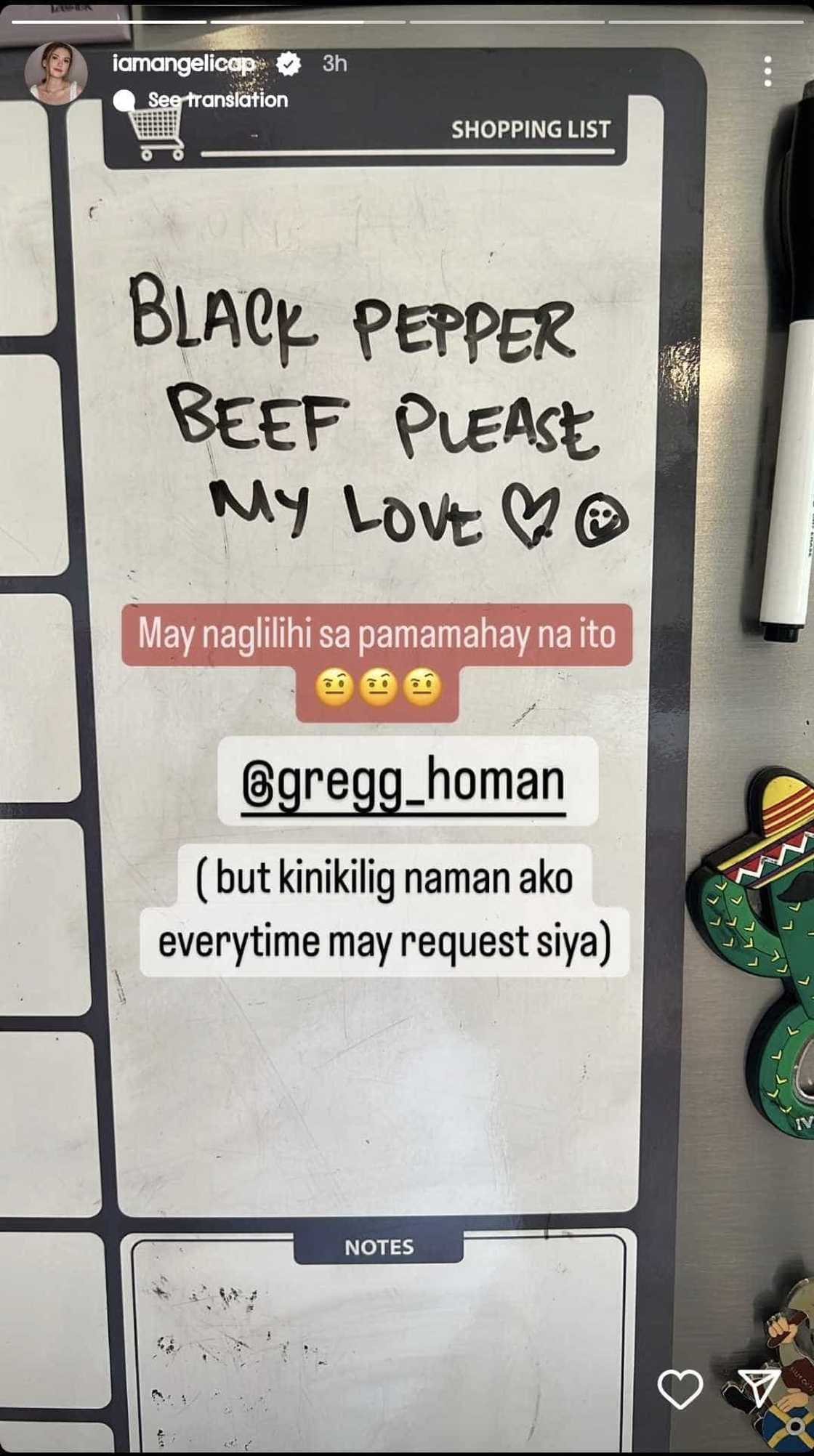 Angelica Panganiban, nagbiro matapos makita ang request ng partner: "May naglilihi" Angelica Panganiban, nagbiro matapos makita ang request ng partner: "May naglilihi"