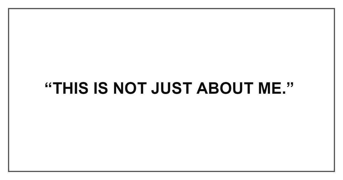 THIS IS NOT JUST ABOUT ME THIS IS NOT JUST ABOUT ME