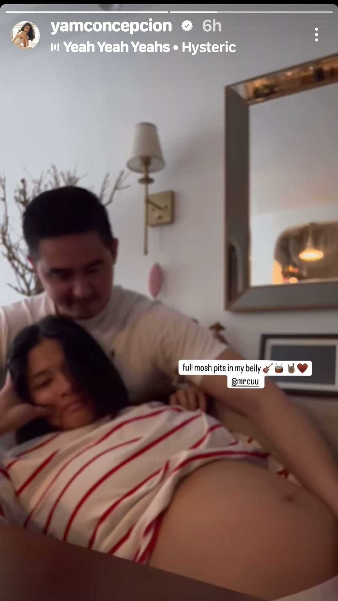 Yam Concepcion, ipinasilip ang baby bump niya sa video kasama ang mister