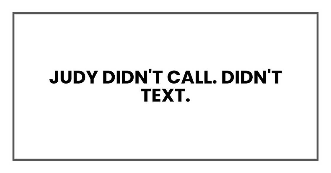 Rachel didn't call. Didn't text. Rachel didn't call. Didn't text.