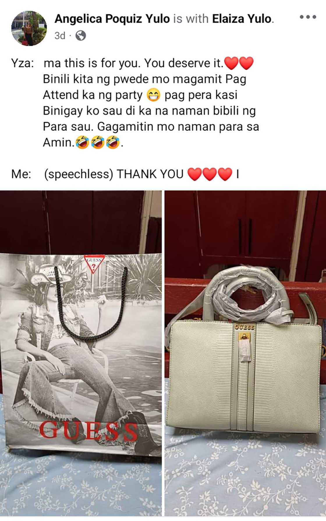 Post ni Angelica Yulo ukol mga regalo nina Eldrew at Elaiza, hindi na mahagilap sa kanyang account