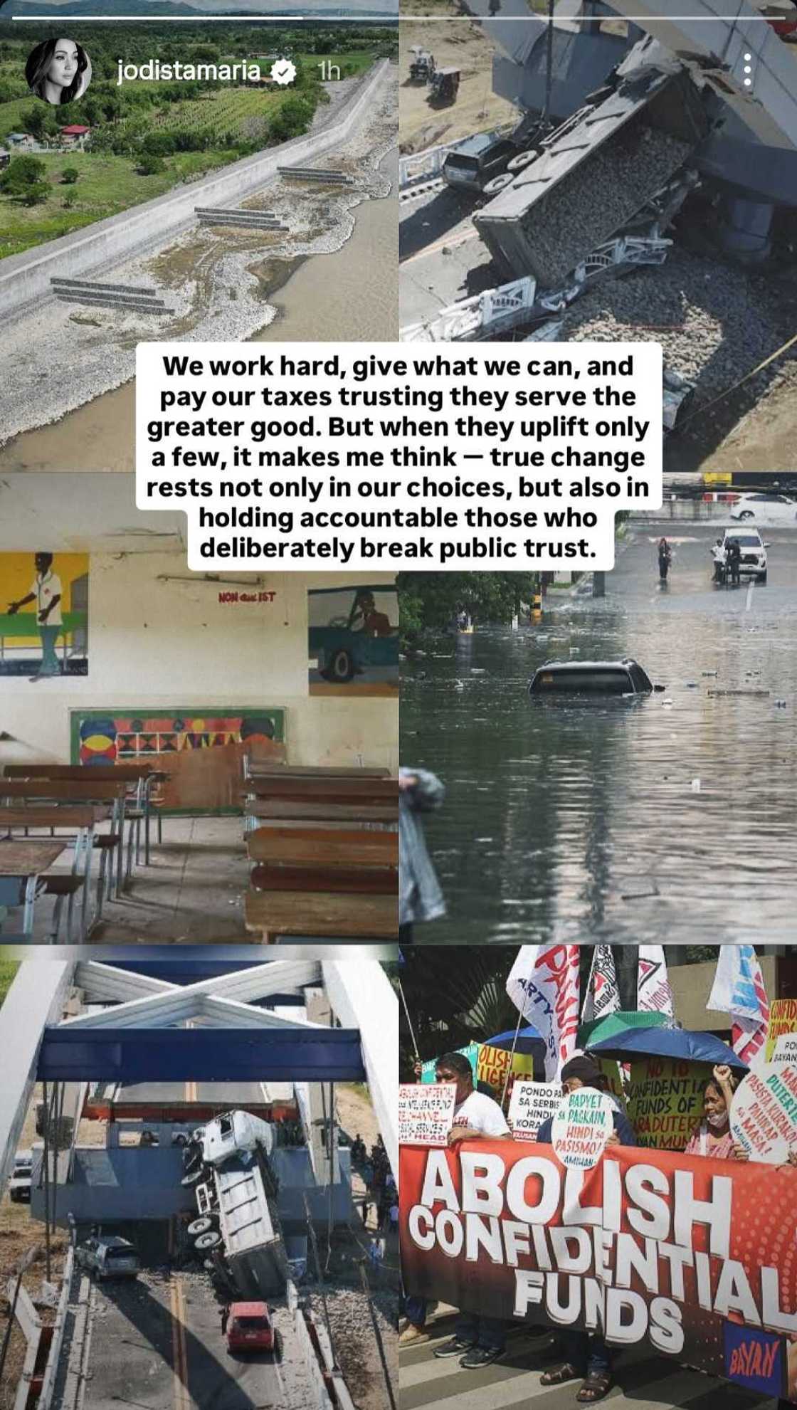 Jodi Sta. Maria calls for accountability to those who "deliberately break public trust" Jodi Sta. Maria calls for accountability to those who "deliberately break public trust"