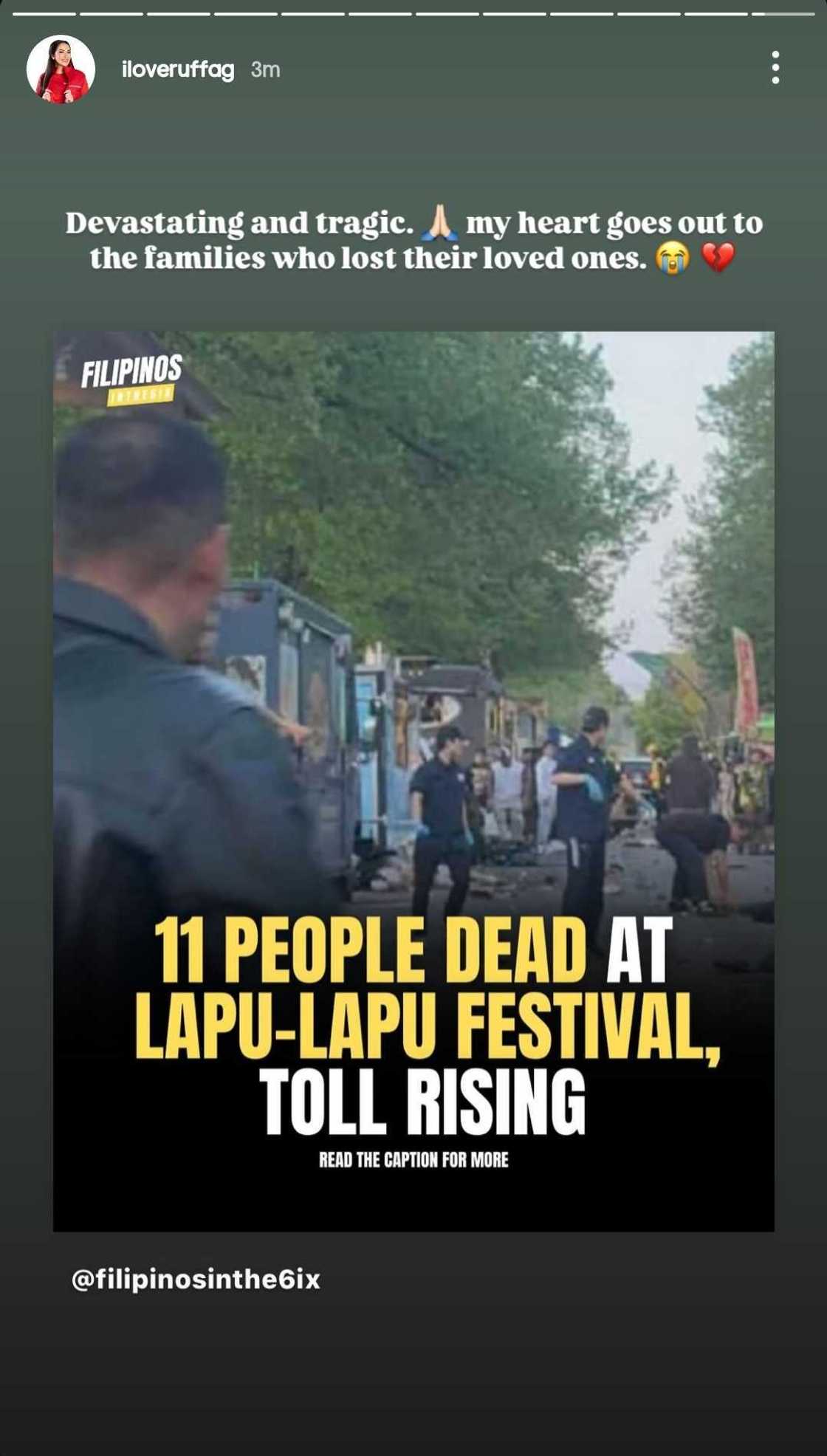Ruffa Gutierrez reacts to the devastating Lapu-Lapu Festival tragedy in Vancouver Ruffa Gutierrez reacts to the devastating Lapu-Lapu Festival tragedy in Vancouver