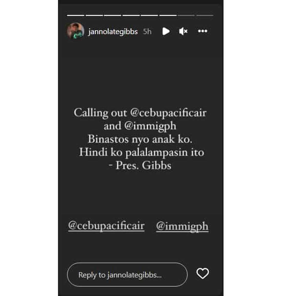 Janno Gibbs calls out Cebu Pacific, BoI in a post: “Binastos nyo anak ko” Janno Gibbs calls out Cebu Pacific, BoI in a post: “Binastos nyo anak ko”