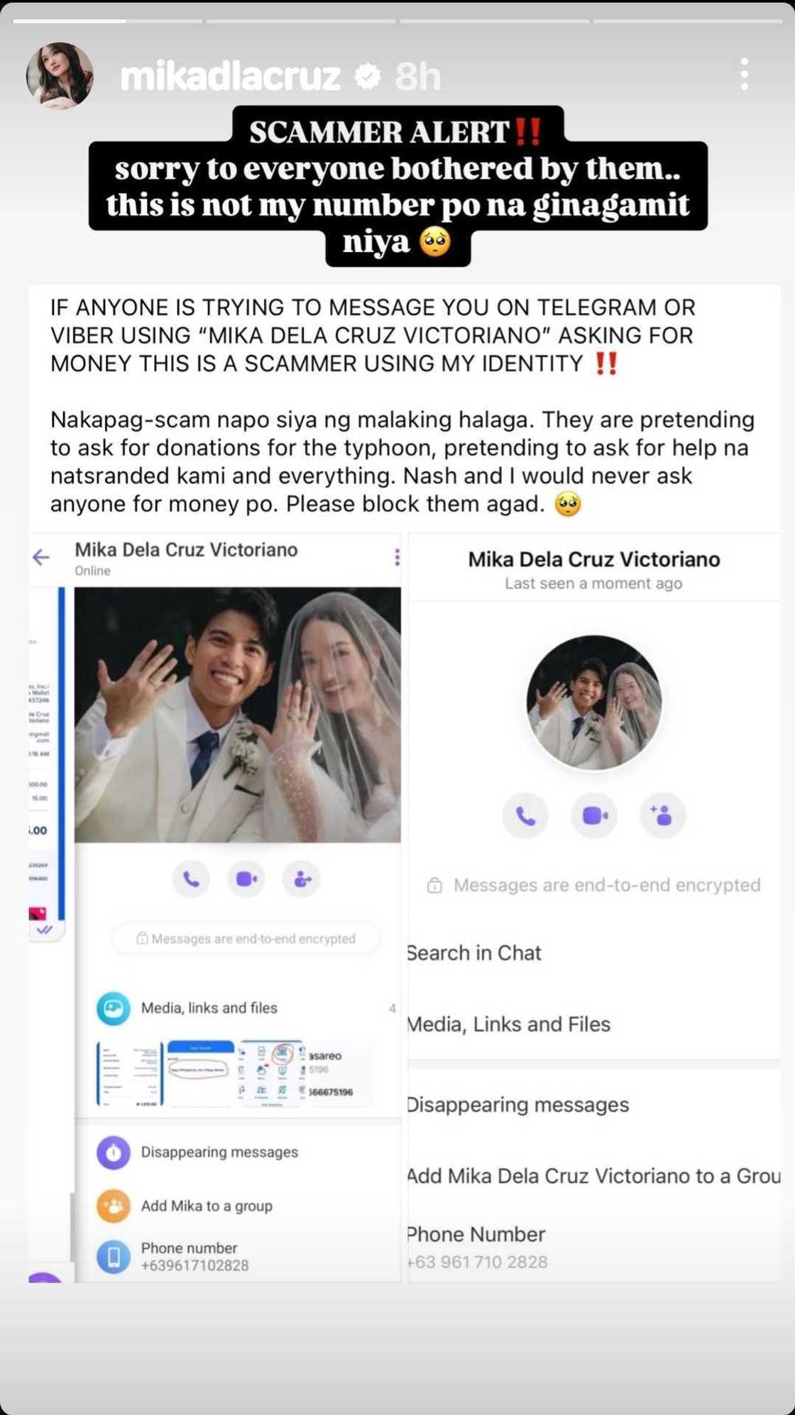Mika Dela Cruz, nagbabala ukol sa scammer na ginagamit ang identity niya Mika Dela Cruz, nagbabala ukol sa scammer na ginagamit ang identity niya