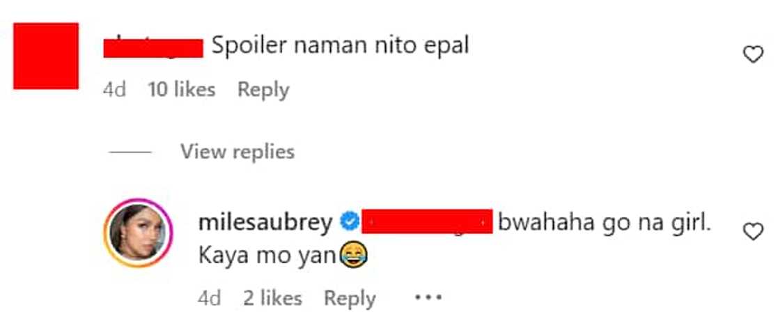Aubrey Miles, sinagot ang nagsabing spoiler siya at epal: "Hindi ako spoiler, late lang sila" Aubrey Miles, sinagot ang nagsabing spoiler siya at epal: "Hindi ako spoiler, late lang sila"