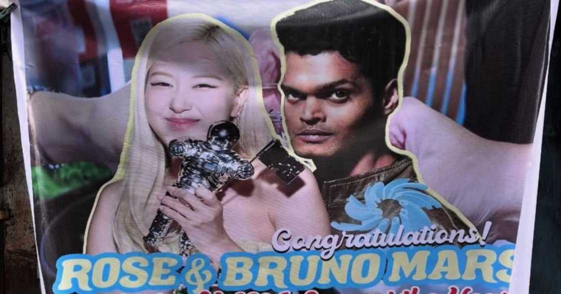 Bruno Mars and Rosé amused by Filipino fans’ celebratory poster