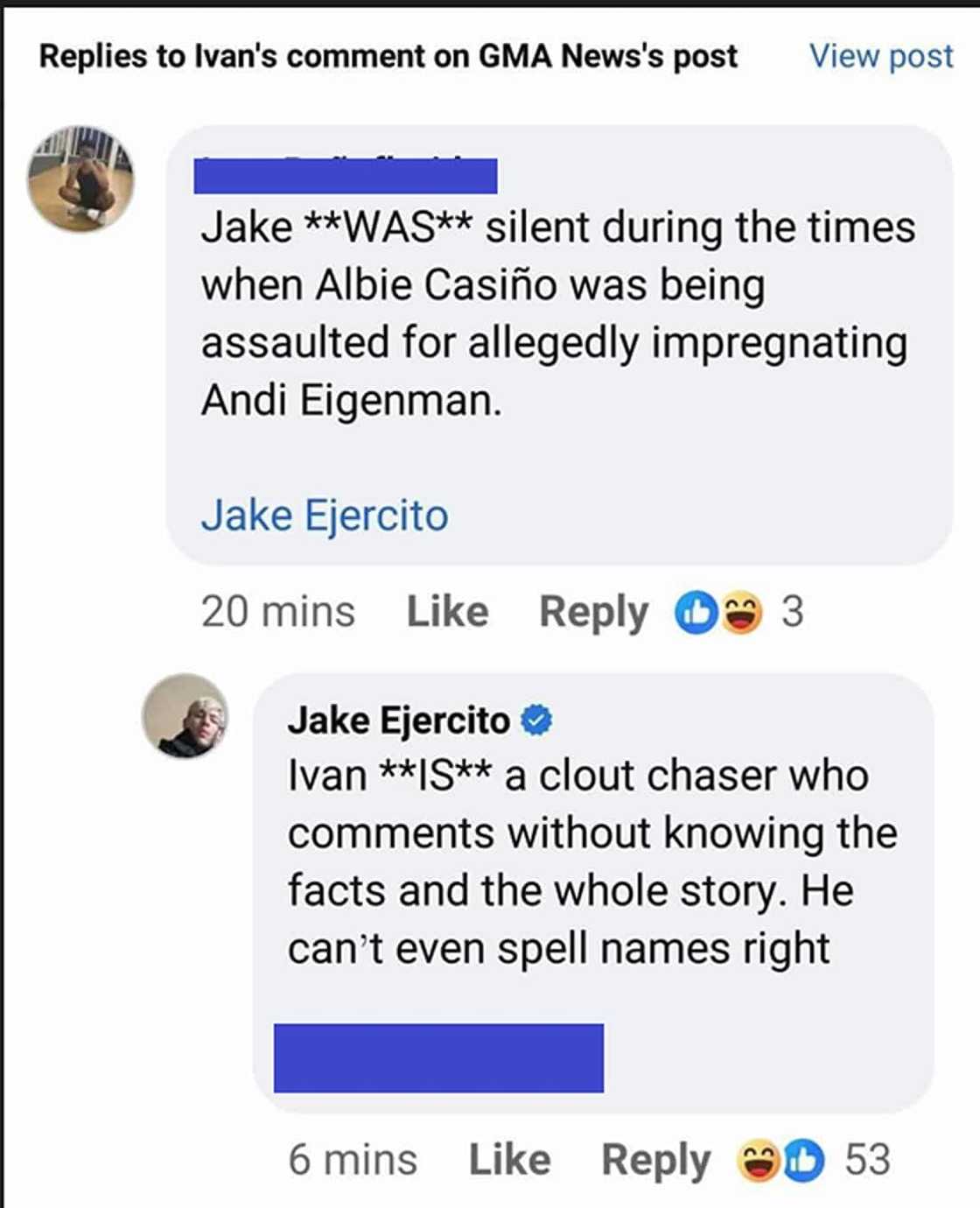 Jake Ejercito, bumwelta sa komento tungkol sa reaksiyon niya sa isyu noon nina Albie at Andi Jake Ejercito, bumwelta sa komento tungkol sa reaksiyon niya sa isyu noon nina Albie at Andi