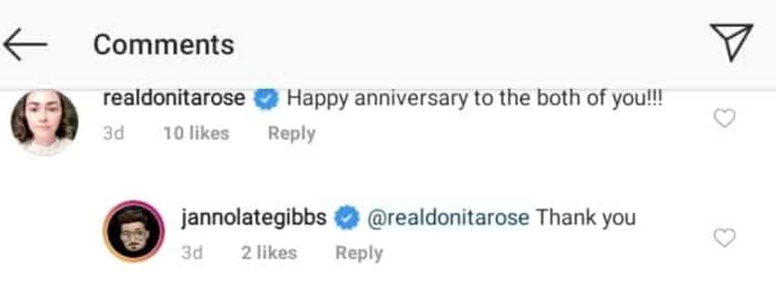 Gretchen Barretto, other celebrities greet Janno Gibbs and Bing Loyzaga on their anniversary Gretchen Barretto, other celebrities greet Janno Gibbs and Bing Loyzaga on their anniversary