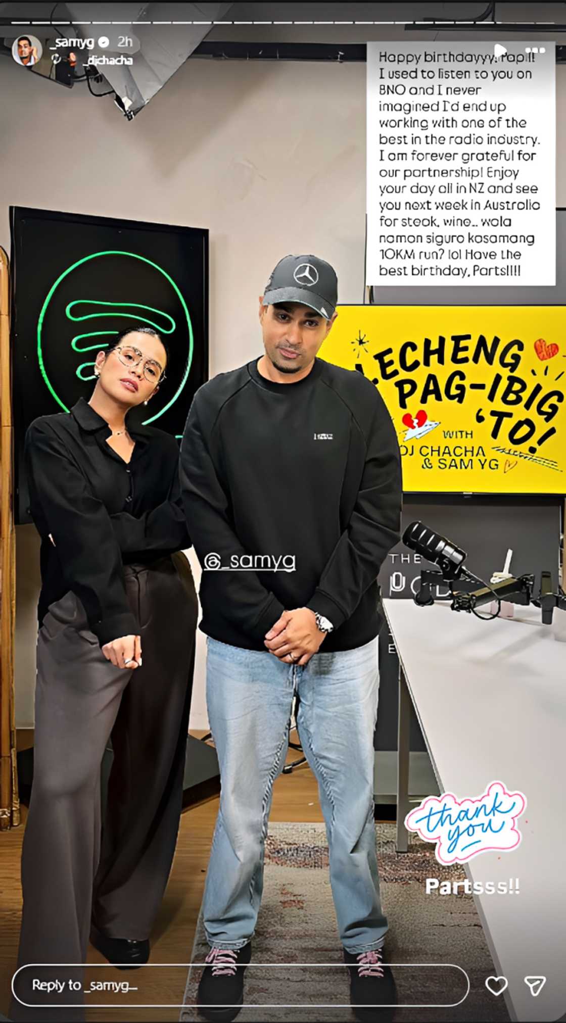 DJ Chacha, nagbigay-pugay kay Sam YG sa kaarawan nito, nagbalik-tanaw sa dating pakikinig kay Sam DJ Chacha, nagbigay-pugay kay Sam YG sa kaarawan nito, nagbalik-tanaw sa dating pakikinig kay Sam
