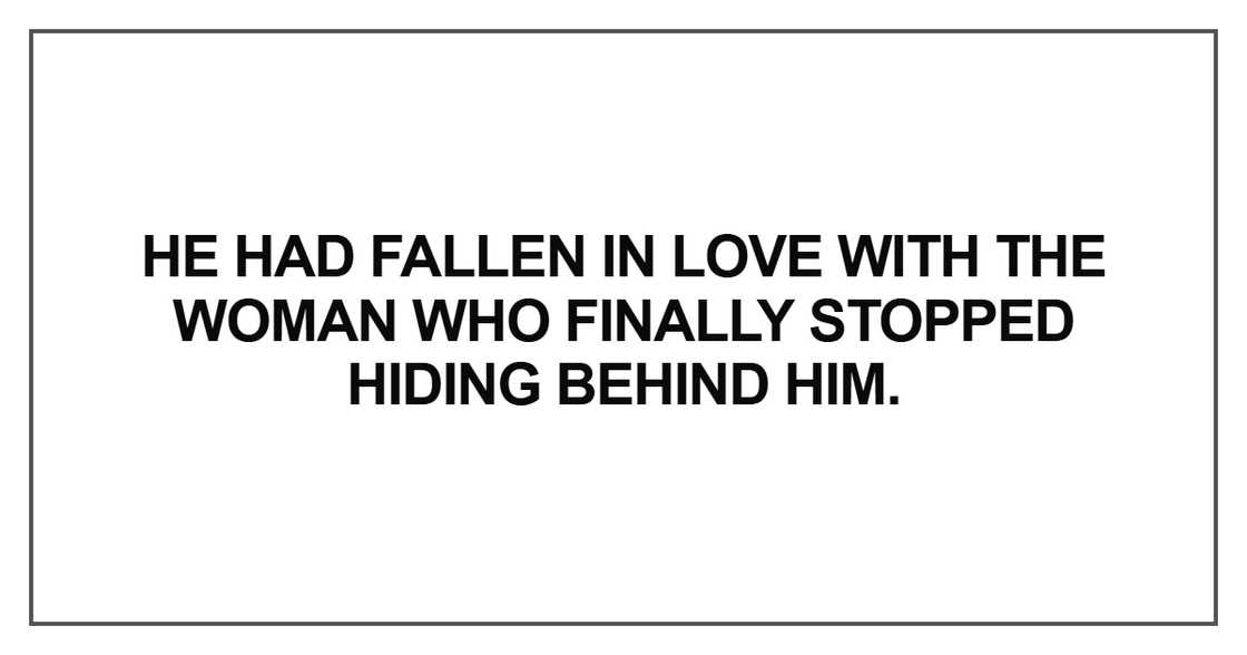 He had fallen in love with the woman