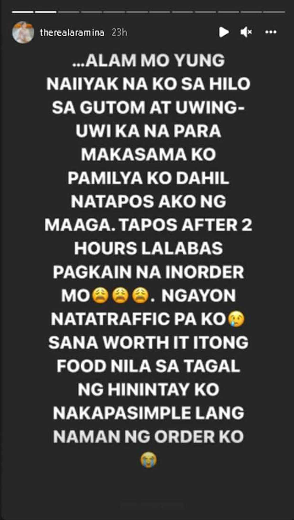 Ara Mina, pinag-antay ng dalawang oras ng resto na inorderan niya ng food: “naiiyak na ko sa hilo, sa gutom”