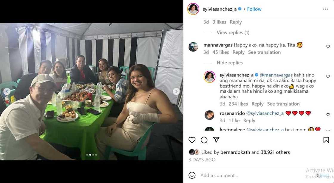 Sylvia Sanchez, sinabing okay sa kanya kung sino man ang piliing mahalin ng kanyang anak na si Ria Atayde