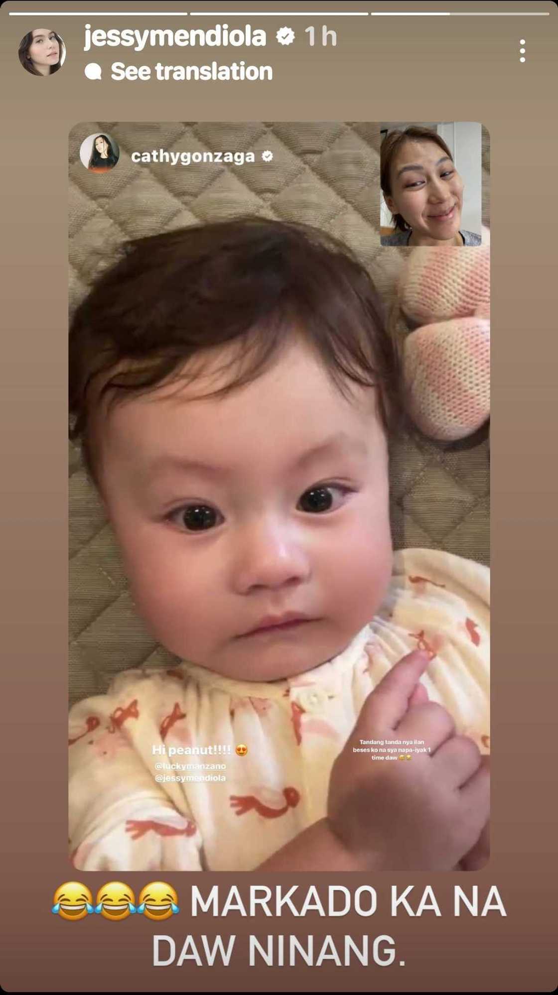 Alex Gonzaga shares cute video call moment with Baby Peanut; Jessy Mendiola reacts