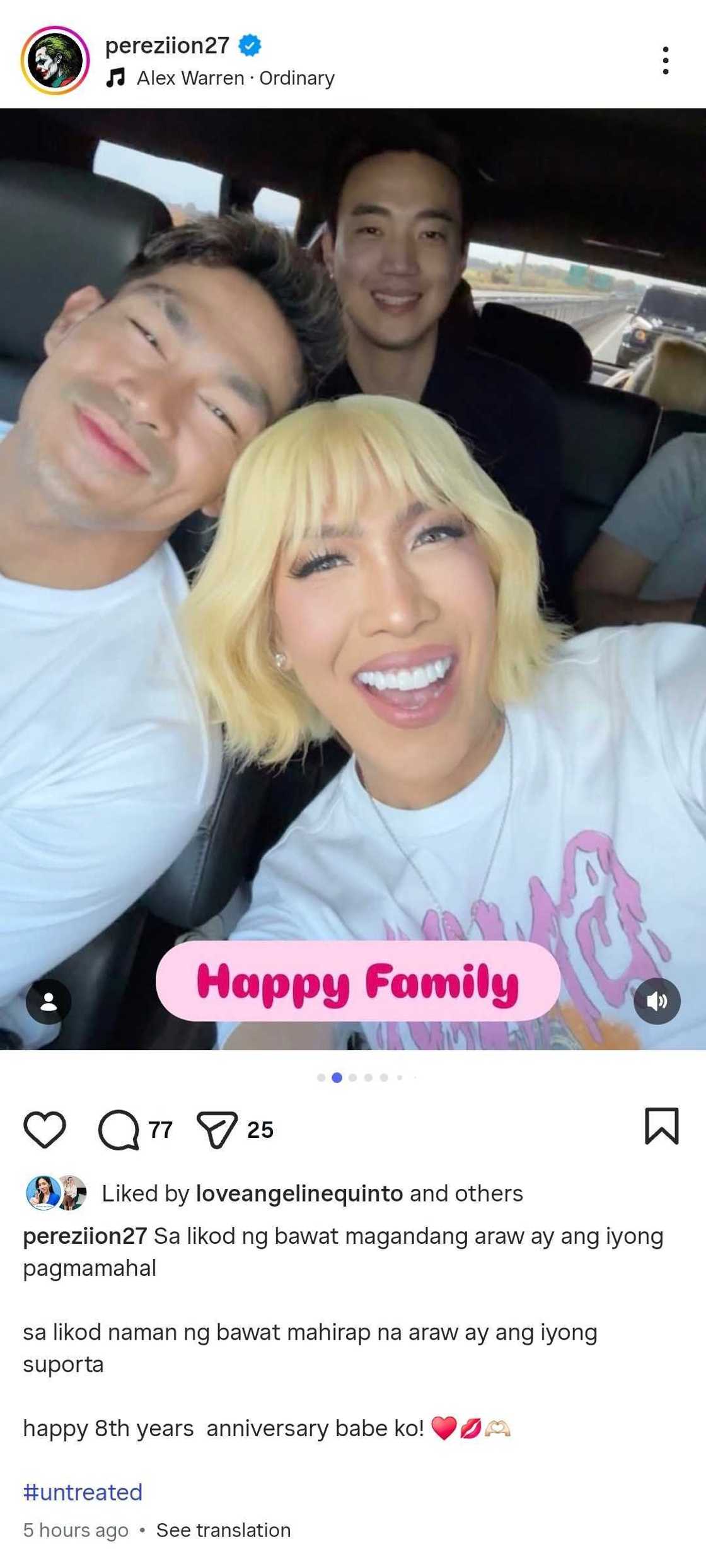 Ion Perez, may matamis na mensahe para kay Vice Ganda sa kanilang 8th anniversary Ion Perez, may matamis na mensahe para kay Vice Ganda sa kanilang 8th anniversary