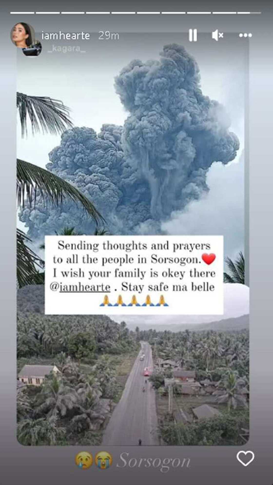 Heart Evangelista, ipinakita ang pagmamahal sa Sorsogon sa gitna ng pagputok ng Bulusan Heart Evangelista, ipinakita ang pagmamahal sa Sorsogon sa gitna ng pagputok ng Bulusan