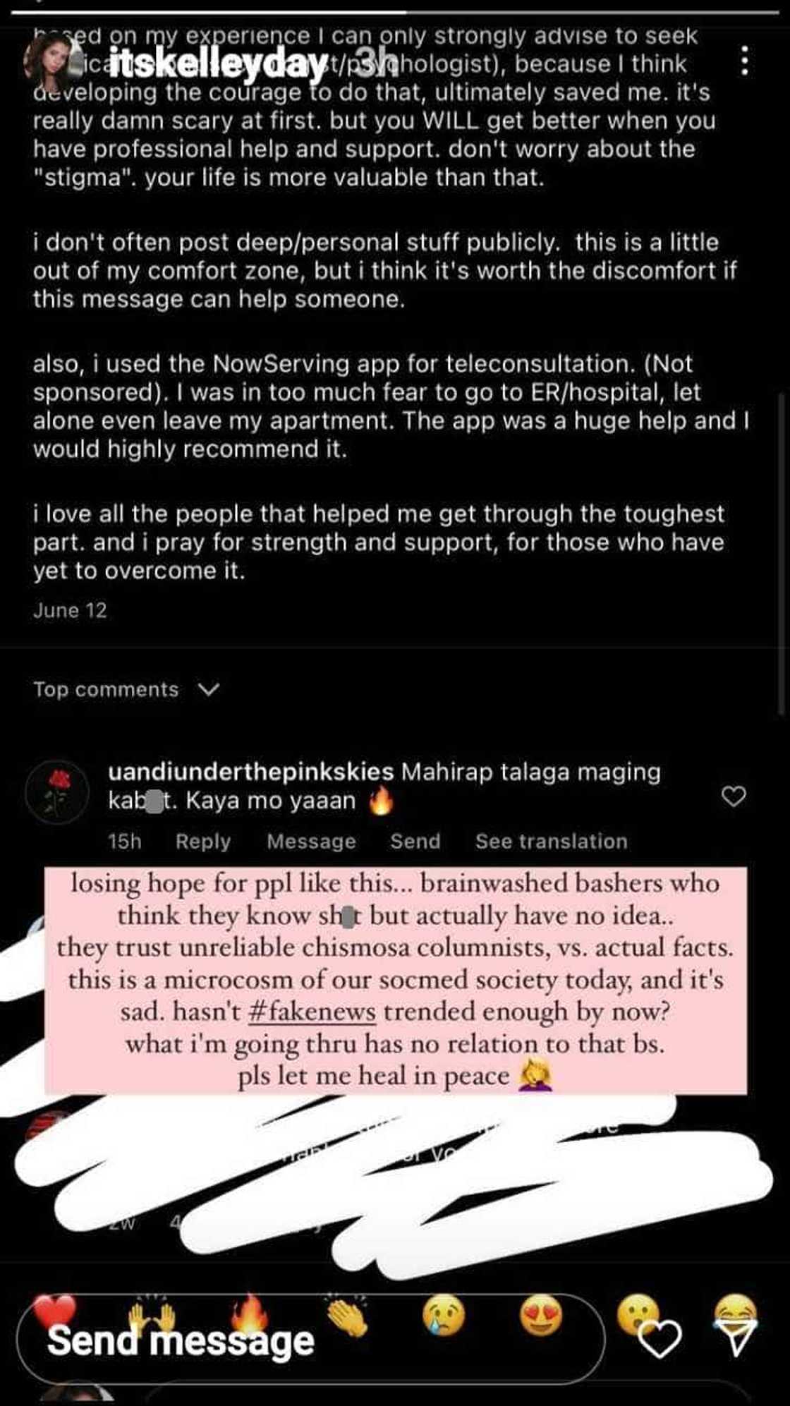 Kelley Day reacts to bashing she gets after posting about her mental illness: “let me heal in peace” Kelley Day reacts to bashing she gets after posting about her mental illness: “let me heal in peace”
