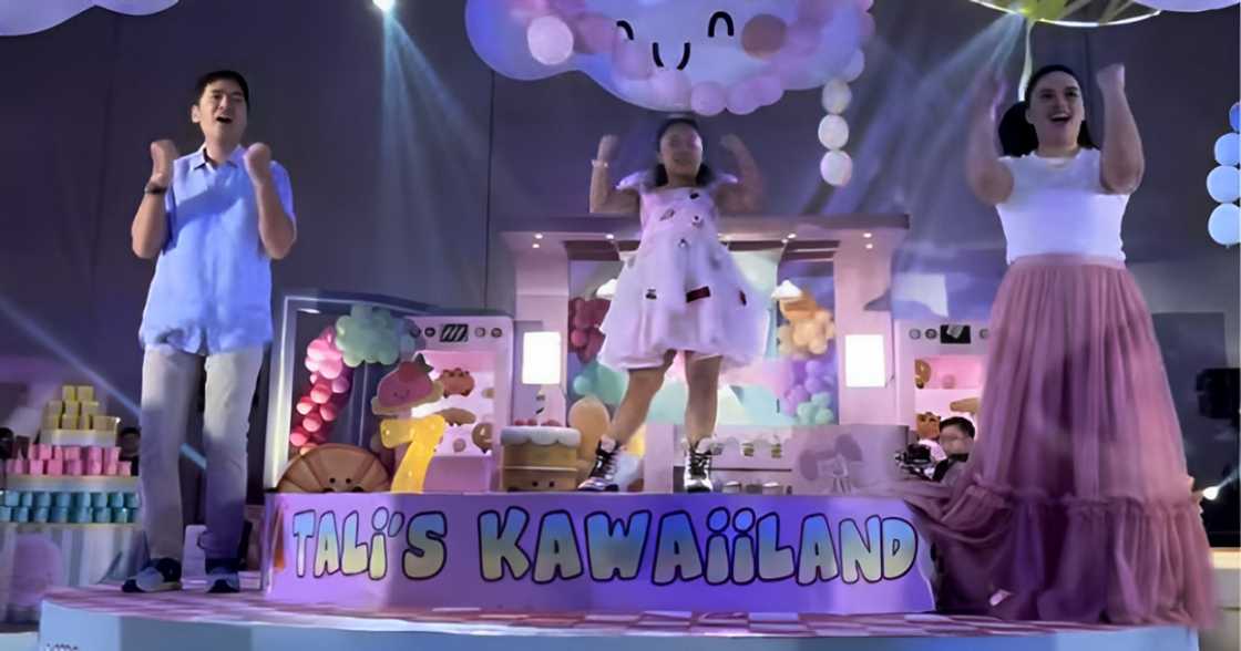 Vic Sotto at Pauleen Luna, nakisayaw kay Tali sa bonggang birthday party niya Vic Sotto at Pauleen Luna, nakisayaw kay Tali sa bonggang birthday party niya