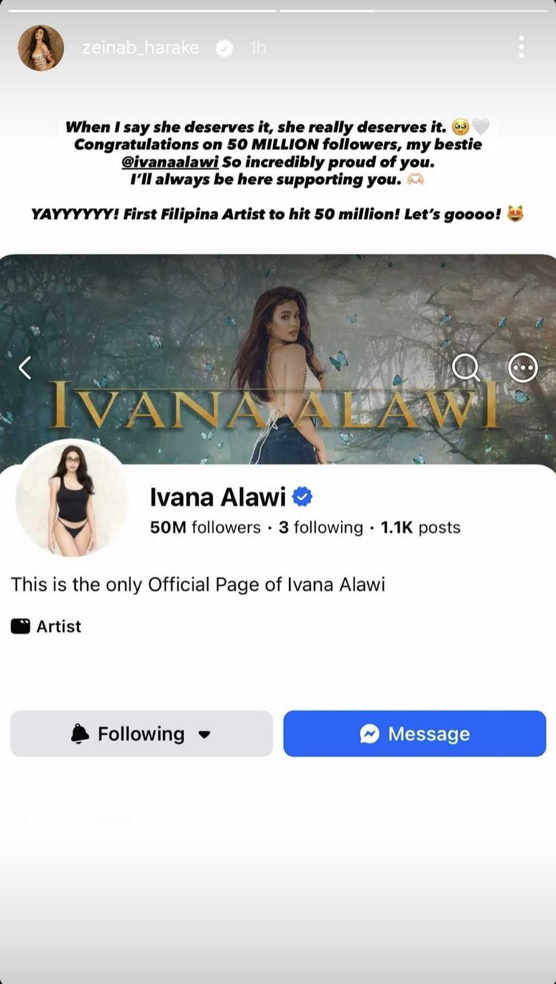 Zeinab Harake, may masayang pagbati kay Ivana Alawi sa bagong milestone nito