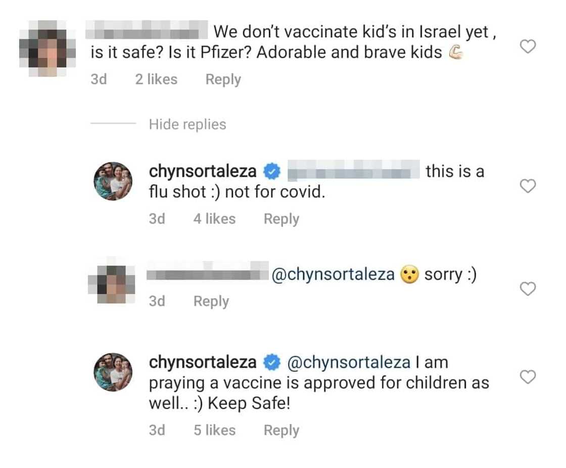 Chynna Ortaleza, sinagot ang netizen na nagtanong tungkol sa pagpapabakuna nila Chynna Ortaleza, sinagot ang netizen na nagtanong tungkol sa pagpapabakuna nila