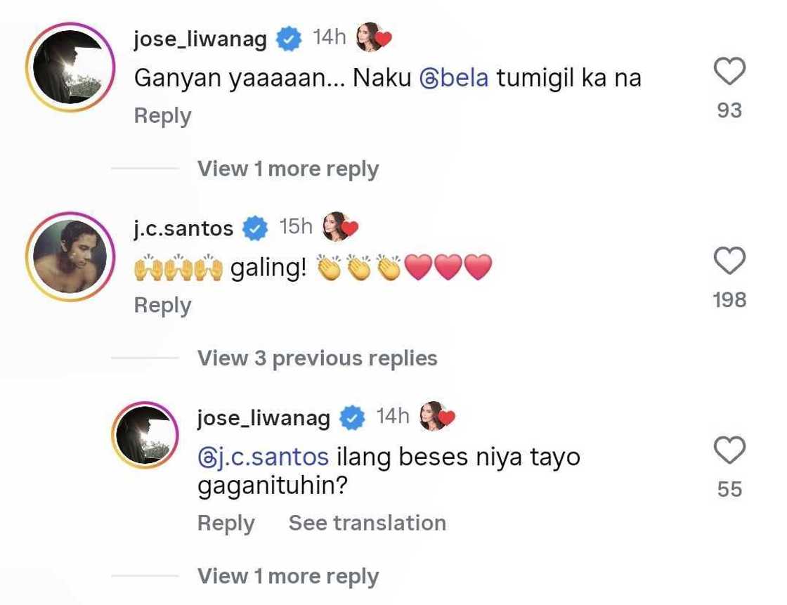Carlo Aquino, napa-comment sa 'scene drop' post ni Bela Padilla: "Nako, tumigil ka na"