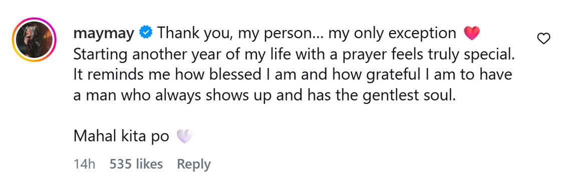 Maymay Entrata, nakatanggap ng nakakaantig na birthday message mula kay Joaquin Enriquez
