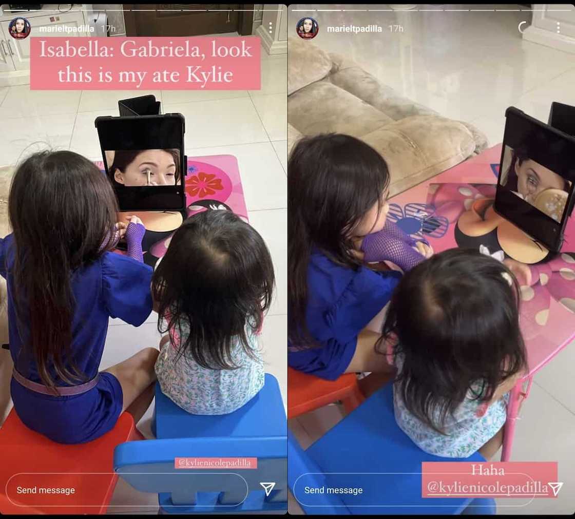 Mariel Padilla, ipinakitang pinapanood nina Isabella at Gabriela ang vlogs ni Kylie Padilla Mariel Padilla, ipinakitang pinapanood nina Isabella at Gabriela ang vlogs ni Kylie Padilla