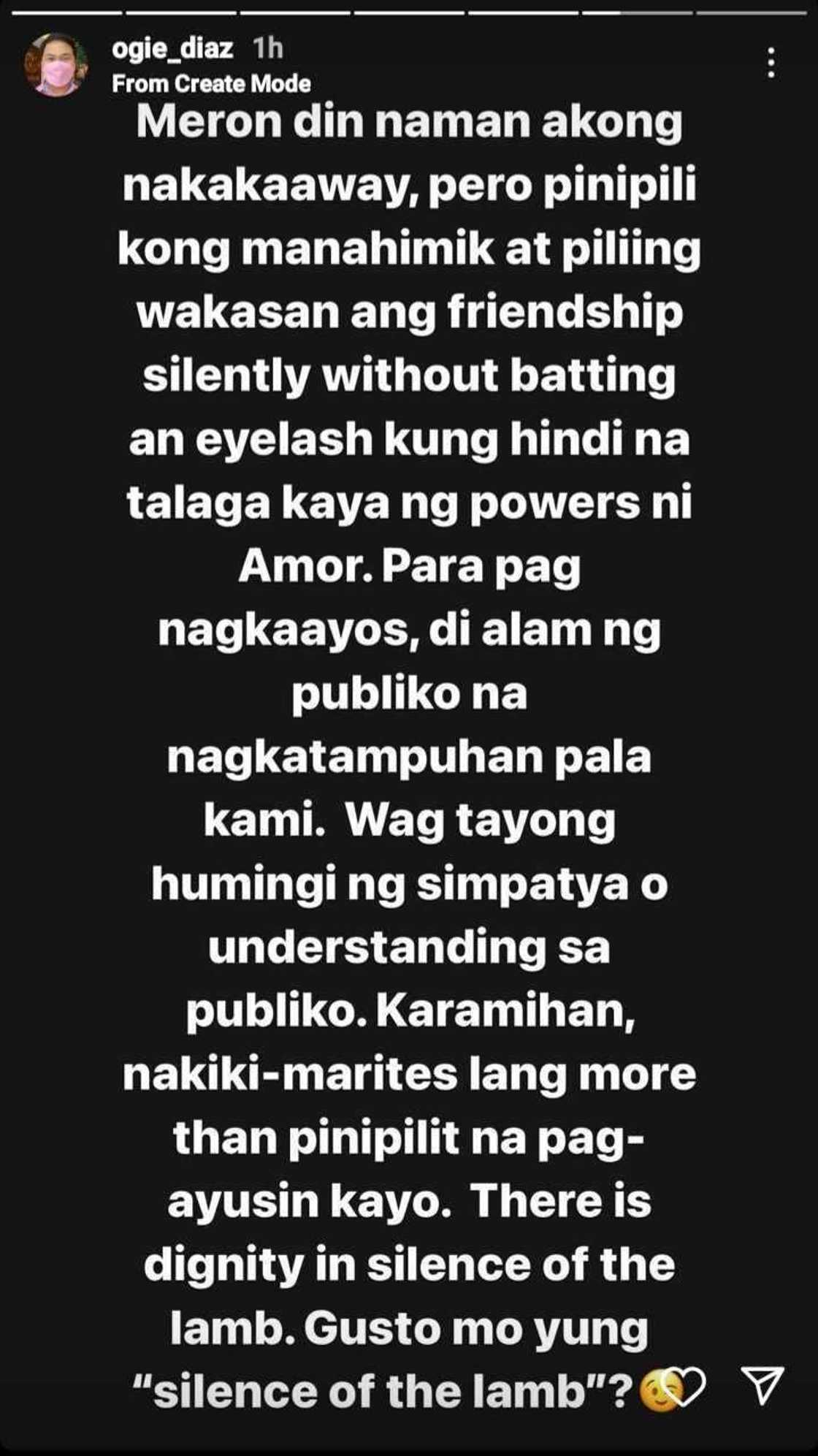 Zeinab Harake at Wilbert Tolentino, lalo lang daw sinasaktan ang isa't isa sabi ni Ogie Diaz Zeinab Harake at Wilbert Tolentino, lalo lang daw sinasaktan ang isa't isa sabi ni Ogie Diaz